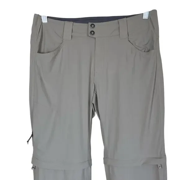 Columbia Womens Saturday Trail II Convertible Hiking Pants Cream/Tan Lightweight - Picture 2 of 16